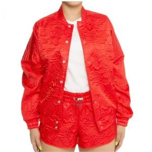 BRAND NEW Adidas red embossed bomber jacket with tags!